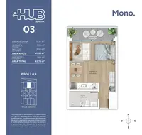Edif. Hub By Block - 1 dormitorio · 41 m² en Cordón, foto 11 de 13