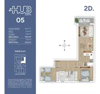 Edif. Hub By Block - 2 dormitorios · 58 m² en Cordón, foto 12 de 14