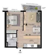 Edif. Flow By Nostrum - 2 dormitorios · 58 m² en Tres Cruces, foto 12 de 13