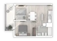 Edif. Gala Pop - 1 dormitorio · 49 m² en Tres Cruces, foto 15 de 16