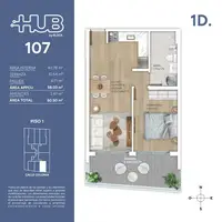 Edif. Hub By Block - 1 dormitorio · 41 m² en Cordón, foto 12 de 13