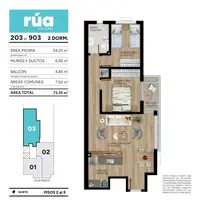 Edif. Rúa Guayabos - 1 dormitorio · 41 m² en Cordón, foto 9 de 10